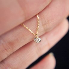 画像5: 【K18】 ぷっくりボタンカットのダイヤモンド ネックレス (5)