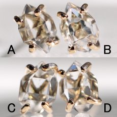 画像3: *TSUBOMI*ダイヤモンドクォーツ スタッドピアス 片耳ずつ選択 （9） (3)